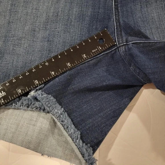 Judy Blue Jean Shorts Womens 3XL High Rise Pull On Fringed Stretch Denim Shorts - Picture 5 of 8